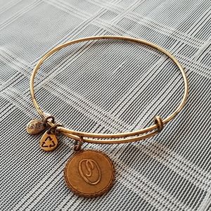 Alex and Ani "O" Initial Bracelet Rafaelian Gold